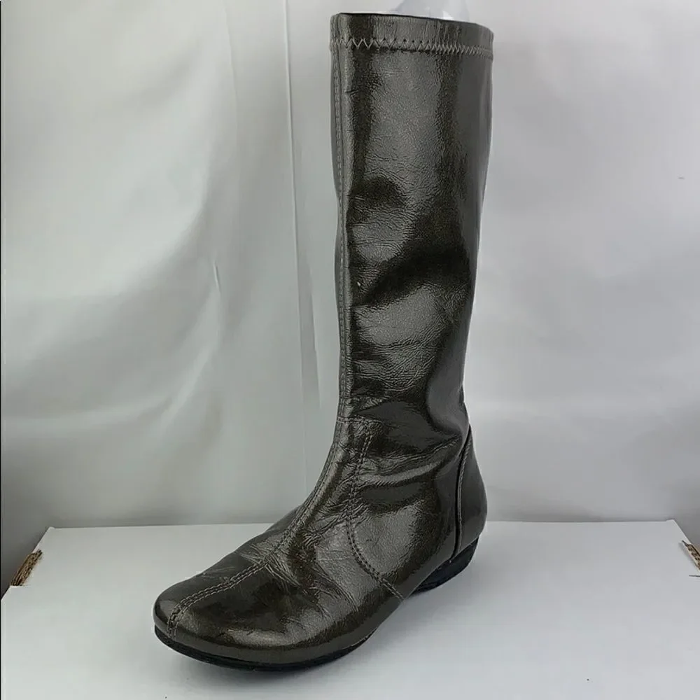 Kenneth Cole Graphite Paten Book-a-licious boots